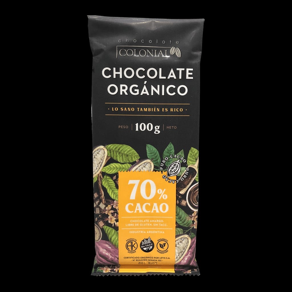 chocolate colonial orgánico 70% cacao chocolate colonial orgánico 70% cacao