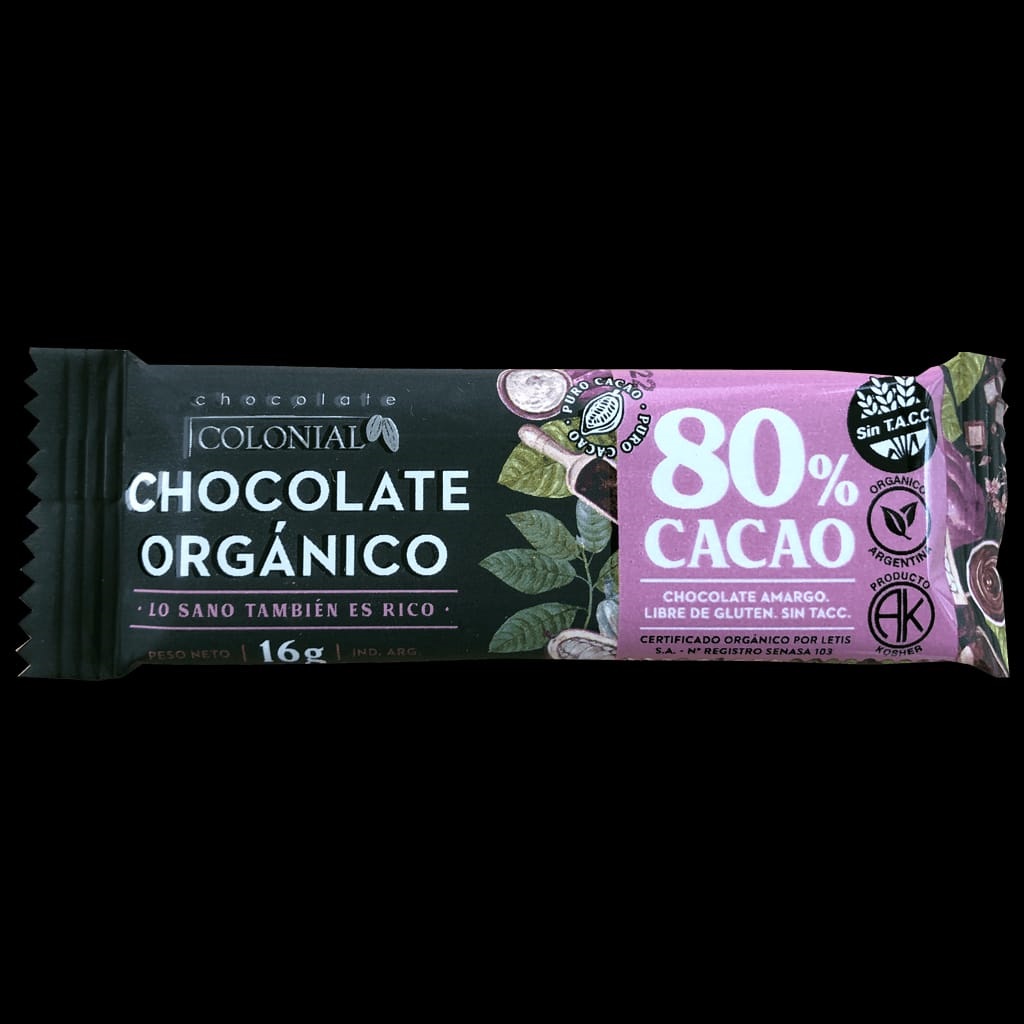 chocolate colonial orgánico 80% cacao chocolate colonial orgánico 80% cacao