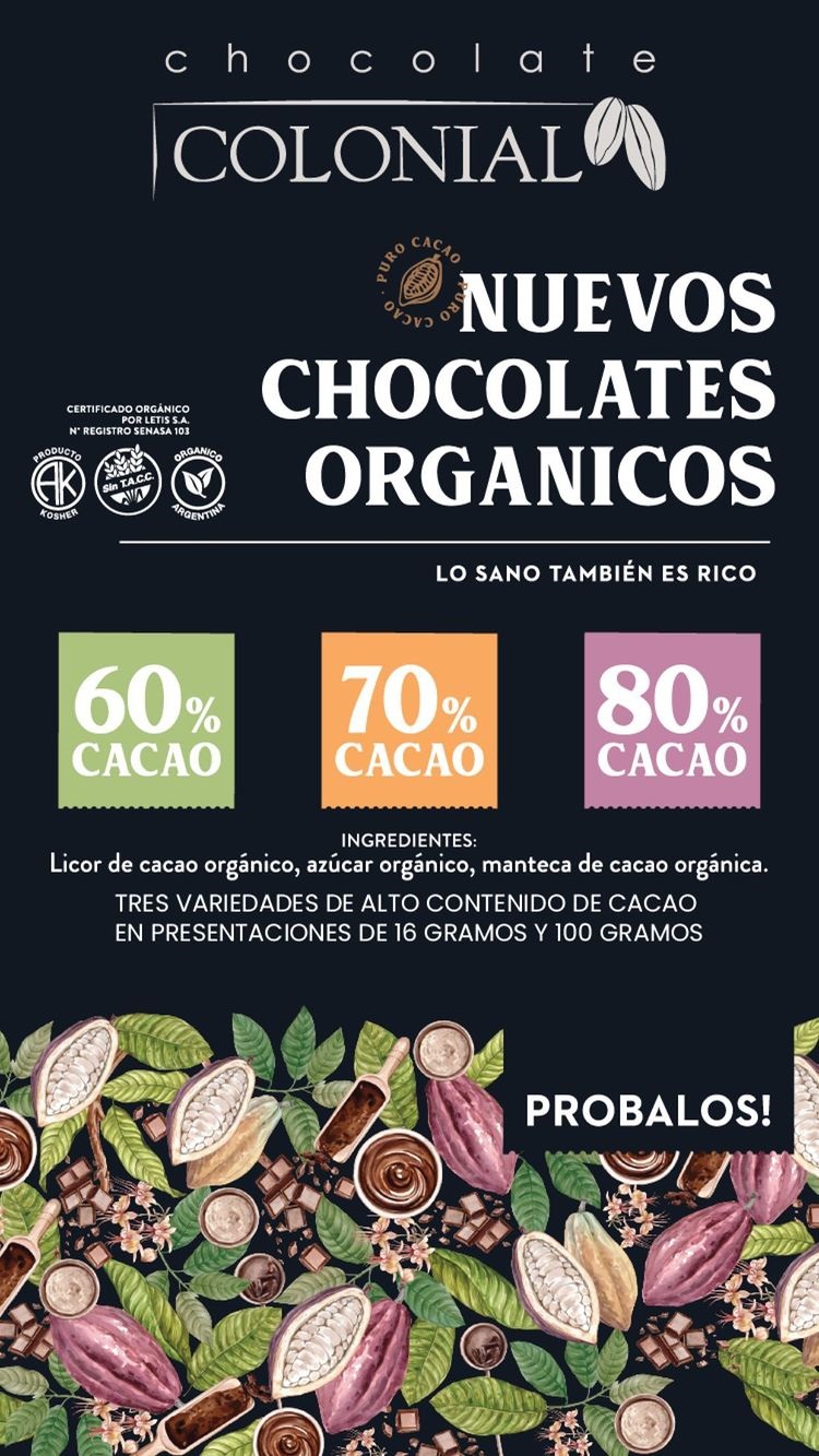 Distribuidora P&F Chocolate Colonial Orgánico Distribuidora P&F Chocolate Colonial Orgánico